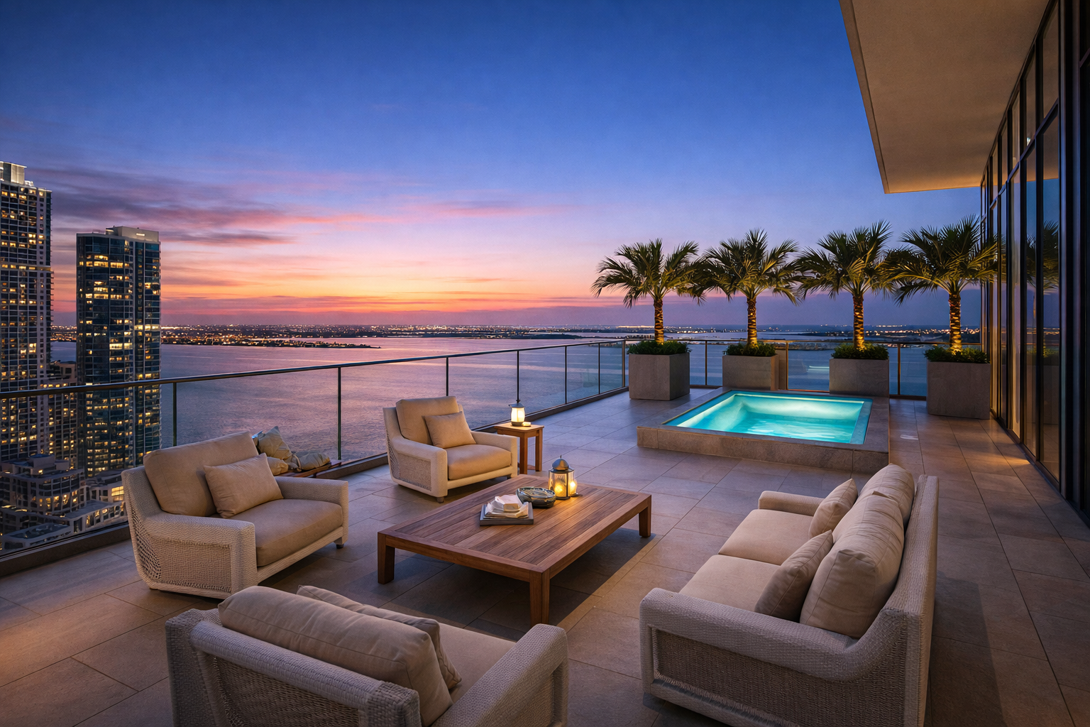 Brickell Miami FL off-market luxury penthouse terrace — Kevin Arango