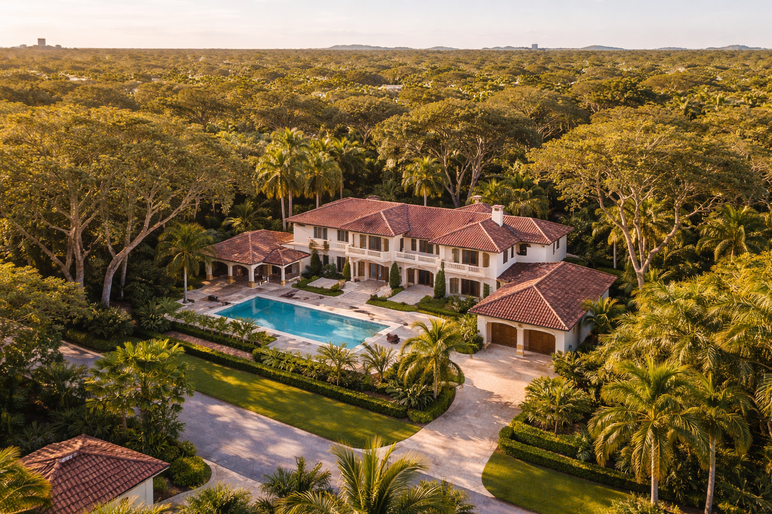 Coconut Grove FL luxury estate drone aerial listing photo