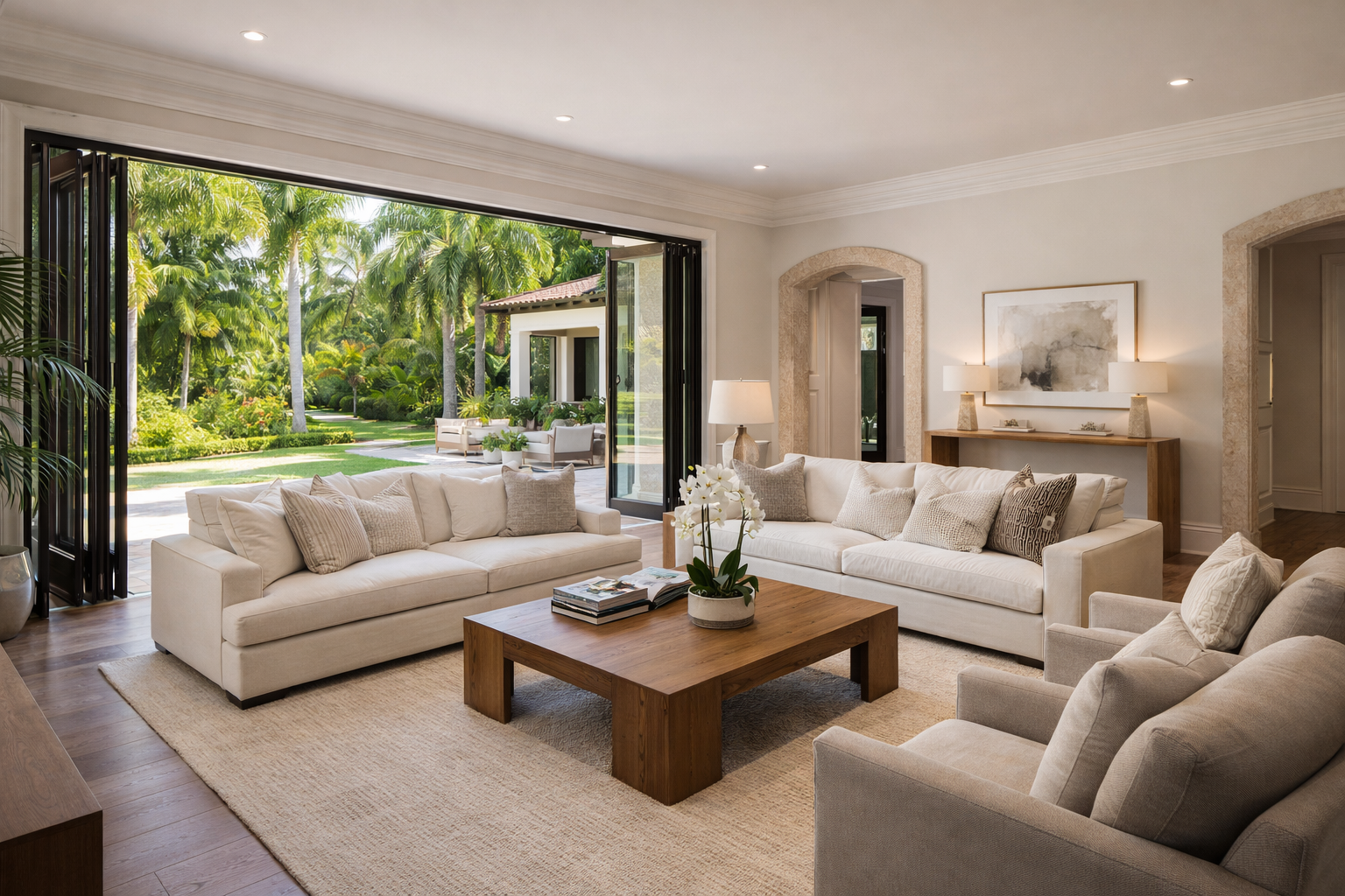 Coconut Grove FL luxury home interior living — Coconut Grove real estate