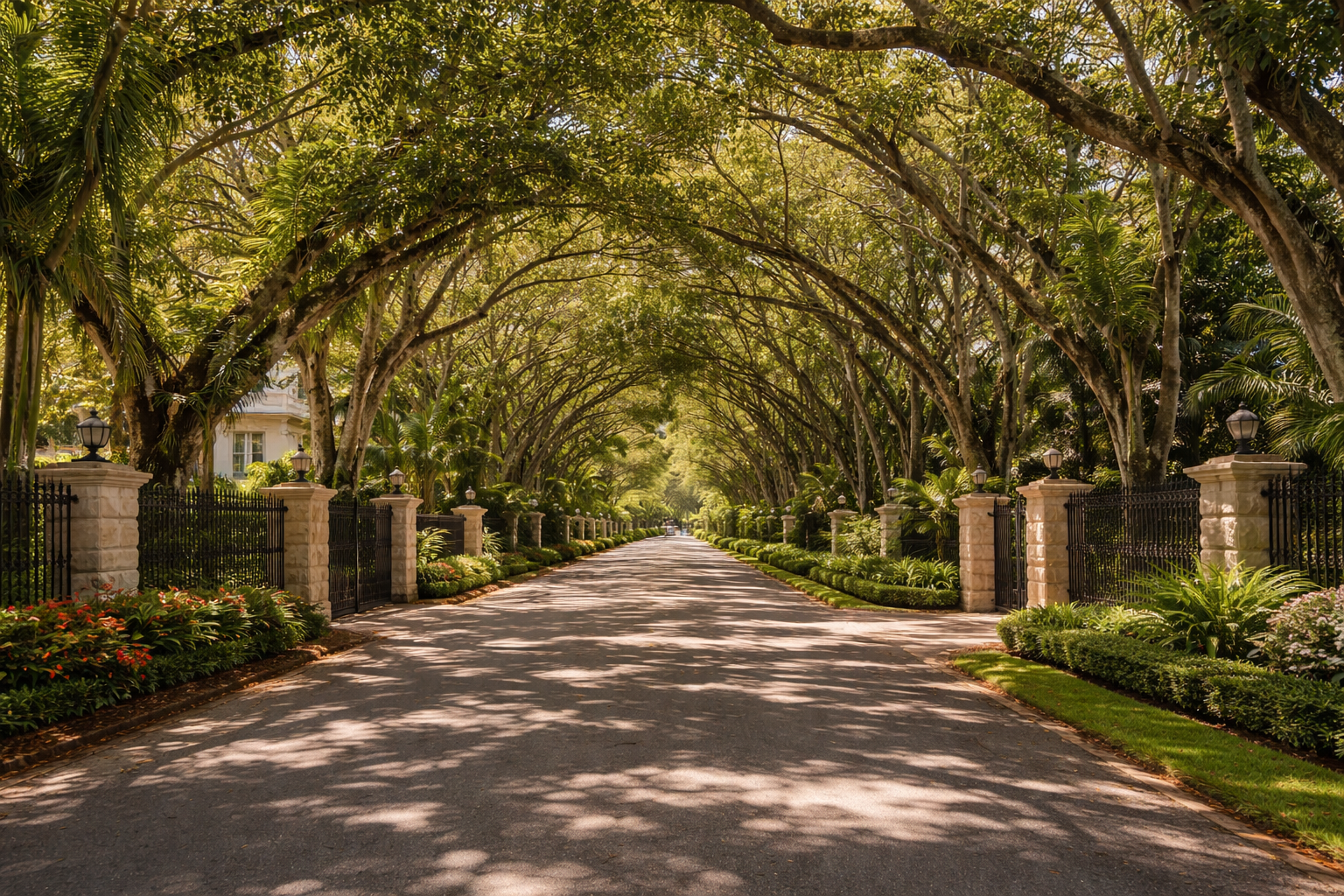 Coconut Grove FL luxury neighborhood street