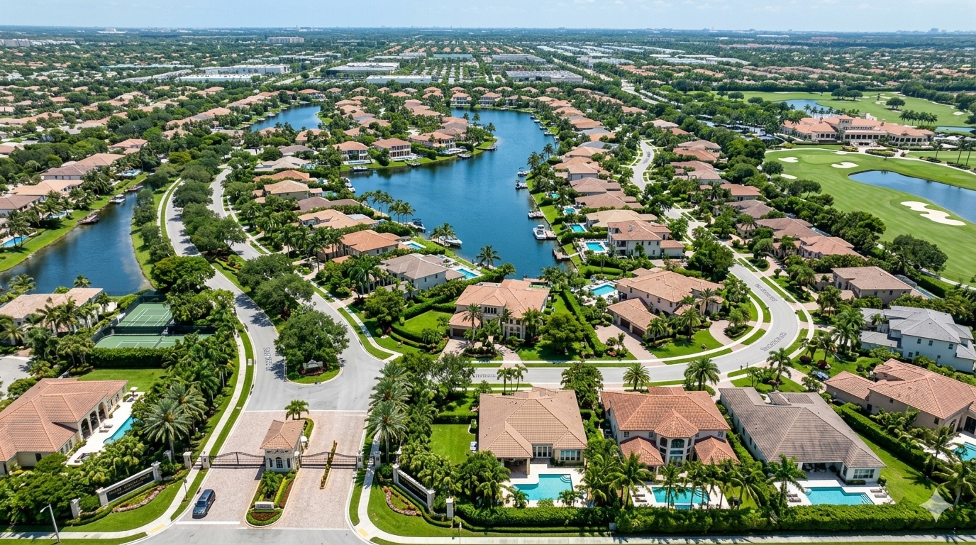 Doral FL luxury home drone aerial listing photo