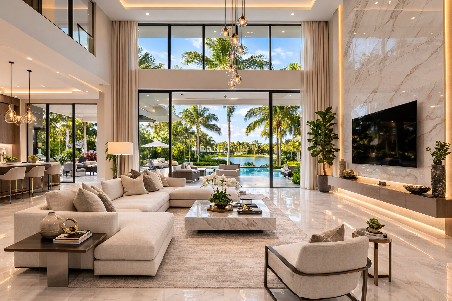 Doral FL luxury home interior living — Doral real estate