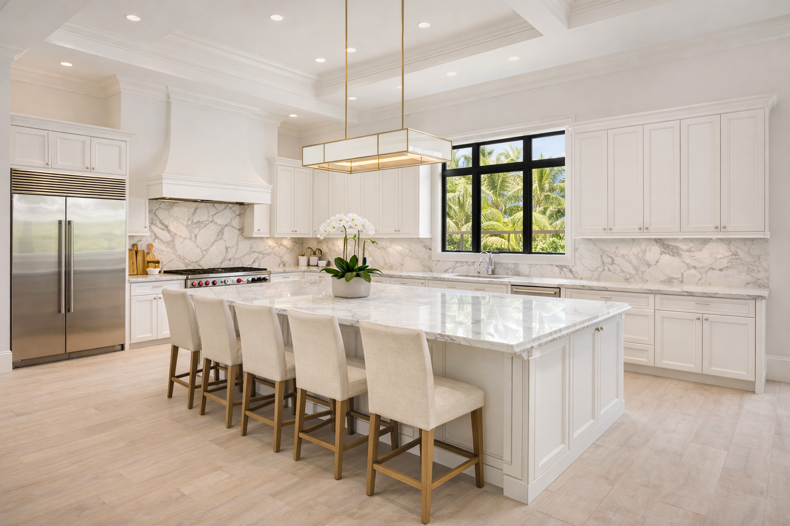 Palmetto Bay FL luxury kitchen renovation marble countertops