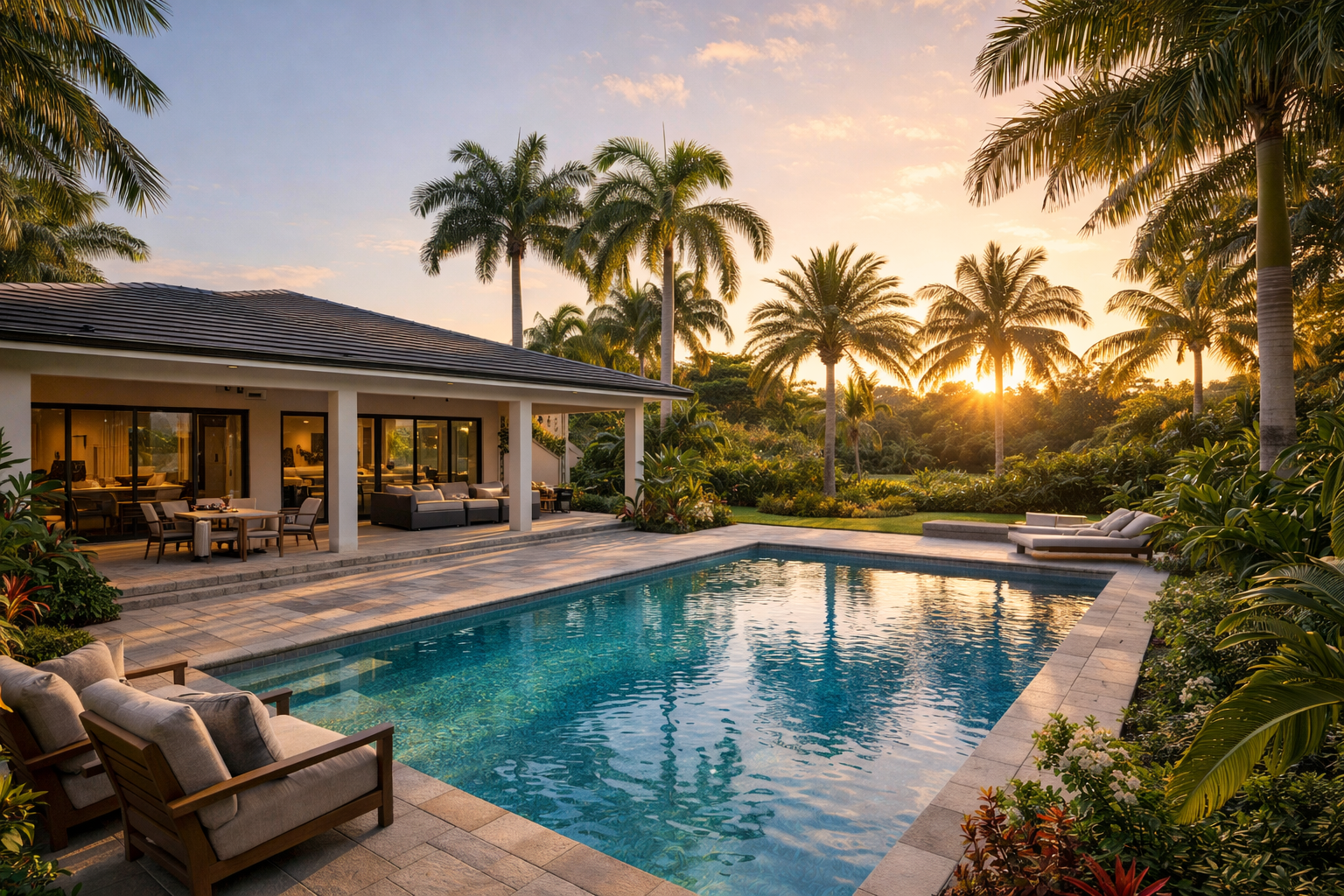 South Miami FL home pool backyard