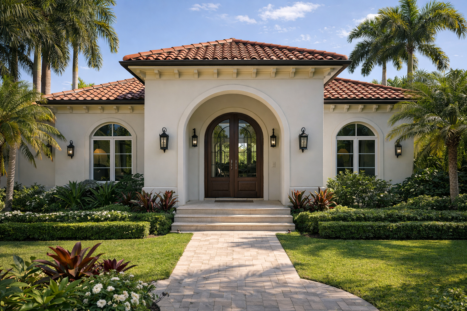 South Miami FL luxury home entrance