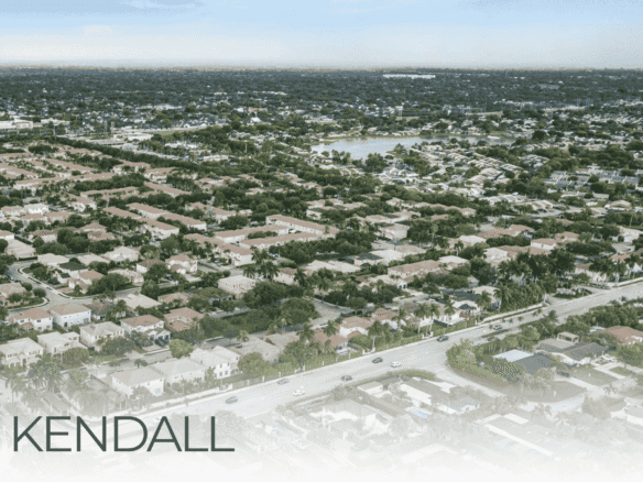 Kendall real estate guide: aerial view of residential neighborhood